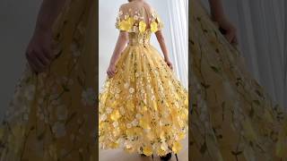 💛💛💛 yellow color beautiful gown Maxi dresses outfits twins circle [upl. by Brecher765]