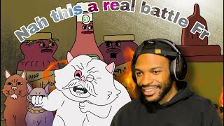 2 IN 1 Dog Vs Cat amp Ketchup Vs Mustard Rap Battle  REACTION [upl. by Huxley]