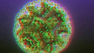 Maya Dancing Planet  3D anaglyph fractal animation in HD [upl. by Smith405]