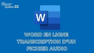 Word en ligne  Transcription dun fichier audio [upl. by Ailemor]