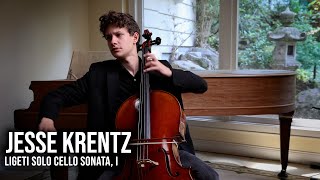 Jesse Krentz plays Ligeti Solo Cello Sonata I  Dialogo [upl. by Nuahsad169]