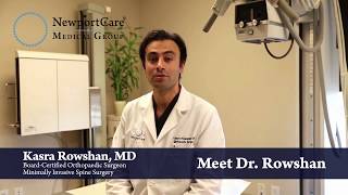 Dr Kasra Rowshan  Orthopaedic Spine Surgeon  NewportCare Medical Group [upl. by Puett]