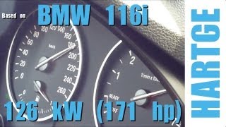 BMW 116i F20 Test Drive with HARTGE Engine Upgrade 80  180 kmh [upl. by Oirotciv95]