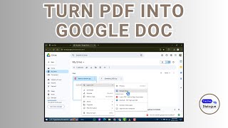 How to Turn PDF into Google DOC [upl. by Nodarb517]