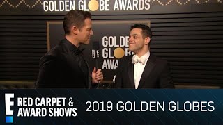 Rami Malek quotOver the Moonquot With Golden Globe Win  E Red Carpet amp Award Shows [upl. by Nylad]