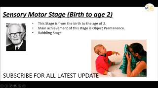 Sensory Motor Stage by Piaget  KVS DSSSB DEd Teaching [upl. by Slen]