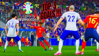 EURO 2024  Top 3 Goals  FC24 Recreation [upl. by Tumer]