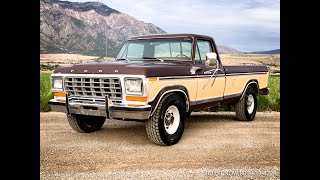 1978 FORD F250 RANGER LARIAT 1 OWNER ORIGINAL SURVIVOR 460 V8 AC CRUISE NEAR MINT INSIDE amp OUT [upl. by Jara335]