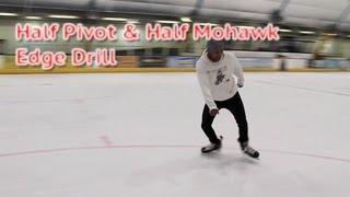 Half Pivot and Half Mohawk Ice Hockey Power Skating Edge Control Drill  Hockeytutorialcom [upl. by Ennahtur569]