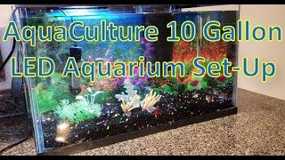 AquaCulture Aquarium 10 Gallon Unboxing amp Setup [upl. by Lucia340]