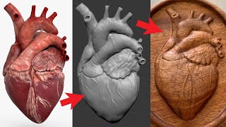 Turn a Flat Image Into a 3d Relief for CNC [upl. by Llemart]