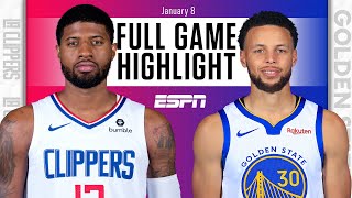 LA Clippers vs Golden State Warriors FULL GAME HIGHLIGHTS  NBA on ESPN [upl. by Ahsok]