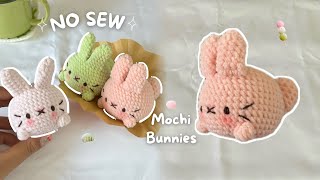 ✨ NO SEW ✨ Mochi Bunnies  A step by step crochet tutorial [upl. by Weinman]