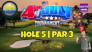 Master QR Hole 5  Par 3 HIO  4th of July Tournament Golf Clash Guide [upl. by Nuoras]