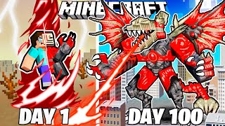 I Survived 100 Days as a DRAGON DRILLMAN in Minecraft [upl. by Donna]