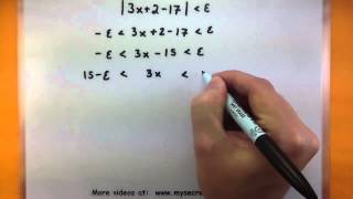 Calculus  Find the limit of a function using epsilon and delta [upl. by Yorgos]