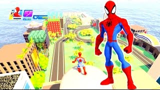 Spiderman Game with Wheels on the Bus Number Song Finger Song  Nursery Rhymes [upl. by Cohbert]