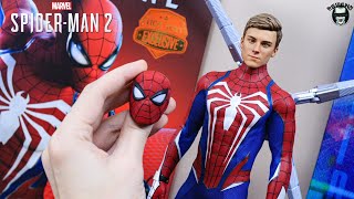 Hot Toys Marvel’s SpiderMan 2  Advanced Suit 20  PS5 Peter Parker Custom Head Unboxing Review [upl. by Josey]