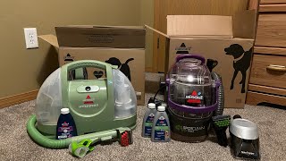 Bissell SpotClean Pet Pro Cleaner vs Bissell Little Green Machine [upl. by Rimaa]