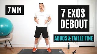 7 exercices DEBOUT  Abdos taille fine et ventre plat [upl. by Bate993]