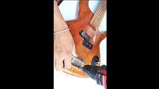 diy bass guitar restoration  part1 bassguitar restoration guitarbuild [upl. by Reywas]