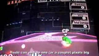 SSBM Glitches and Tricks 01  Yoshi Pixel Glitch [upl. by Winser]