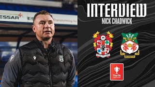 INTERVIEW  Nick Chadwick after Tranmere Rovers FA Youth Cup [upl. by Enaillil]