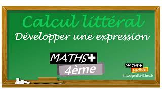 Calcul Littéral  Développer [upl. by Imhskal]