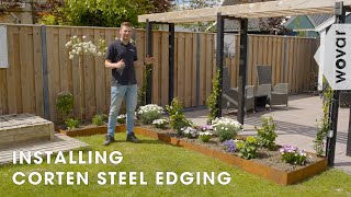 How to Install Corten Steel Garden Edging  Garden Inspiration  Wovar [upl. by Atnomed]