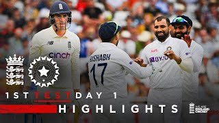 England Bowled Out For 183  England v India  Day 1 Highlights  1st LV Insurance Test 2021 [upl. by Ettevets]