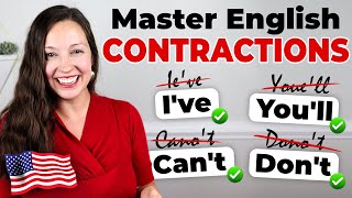 Master English Contractions English speaking lesson [upl. by Lebasile]