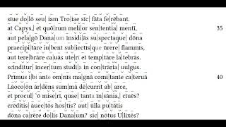 Aeneid Book II 156 Latin reading Hexameters [upl. by Tihor]