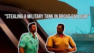 GTA Vice City remastered PS5  quotStealing military hardwarequot [upl. by Airotnes]