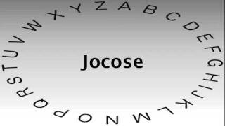 SAT Vocabulary Words and Definitions — Jocose [upl. by Kerad]