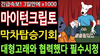 마이턴크립토 코인 MTCT  긴급속보 막차탑승기회 대형고래와 협력했다 3일만에 1000배 필수시청 코미녀 [upl. by Romine923]