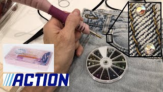 DIY TEST APPLICATEUR DE STRASS THERMOCOLLANTS RHINESTONE DE CHEZ ACTION [upl. by Oshinski]