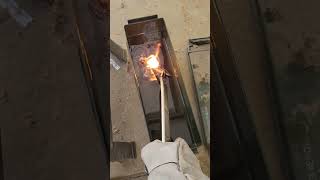 Knifemaking Heating My Quenching Oil knifemaking [upl. by Anilorac]