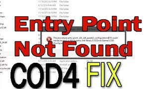 How to Fix The Procedure entry Point Could not be located in dynamic link library error  COD4 [upl. by Astor394]