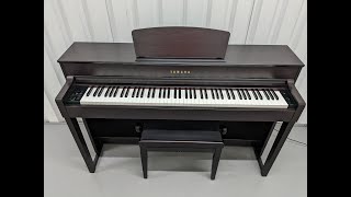 Yamaha Clavinova CLP535 digital piano and stool in dark rosewood finish stock number 24046 [upl. by Eilatam]