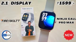 Fire Boltt Ninja Call Pro Max  Unboxing amp Review  fire boltt ninja call pro max smartwatch  watch [upl. by Letnwahs921]