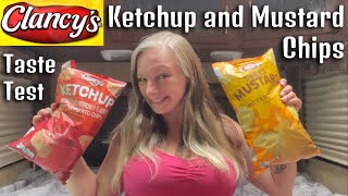 Clancys Ketchup and Sweet Mustard Chips From Aldi  Taste Test [upl. by Pember14]