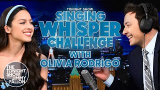 Singing Whisper Challenge with Olivia Rodrigo  The Tonight Show Starring Jimmy Fallon [upl. by Gracie844]