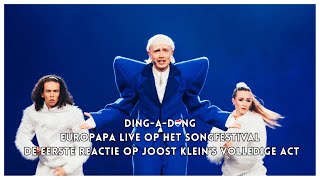 EUROPAPA LIVE OP HET SONGFESTIVAL  de eerste reactie op Joost Klein’s volledige act [upl. by Eilitan484]