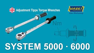 HAZET torque wrenches 5000CT ∙ 6000CT adjustment instructions [upl. by Emirak]