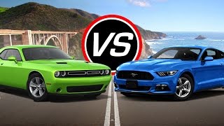 2016 Dodge Challenger SXT vs Ford Mustang EcoBoost i4  Spec Comparison [upl. by Ayitahs]