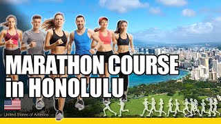 Marathon course at Honolulu Marathon [upl. by Atiuqehc]