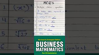 Introduction to business maths chapter 1 MCQs  icom Business maths for first year class 11 [upl. by Shaylah]