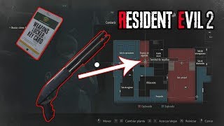 Ubicacion de la escopeta y como encontrarla rapido  Resident Evil 2 Remake [upl. by Nahttam695]