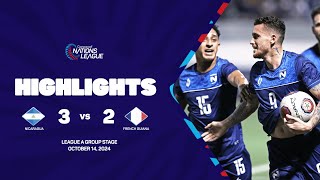 Nicaragua vs French Guiana  202425 Concacaf Nations League [upl. by Kort]