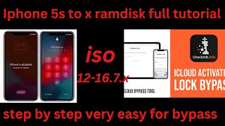 iphone 5s to X passcode disable ramdisk and icloud bypass by unlocktool 100 free tool [upl. by Braun465]